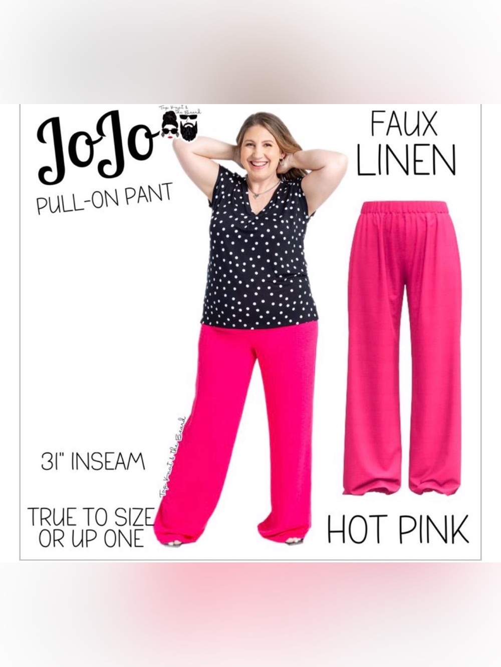 LuLaRoe ‘JOJO’ Hot Pink Pants Large